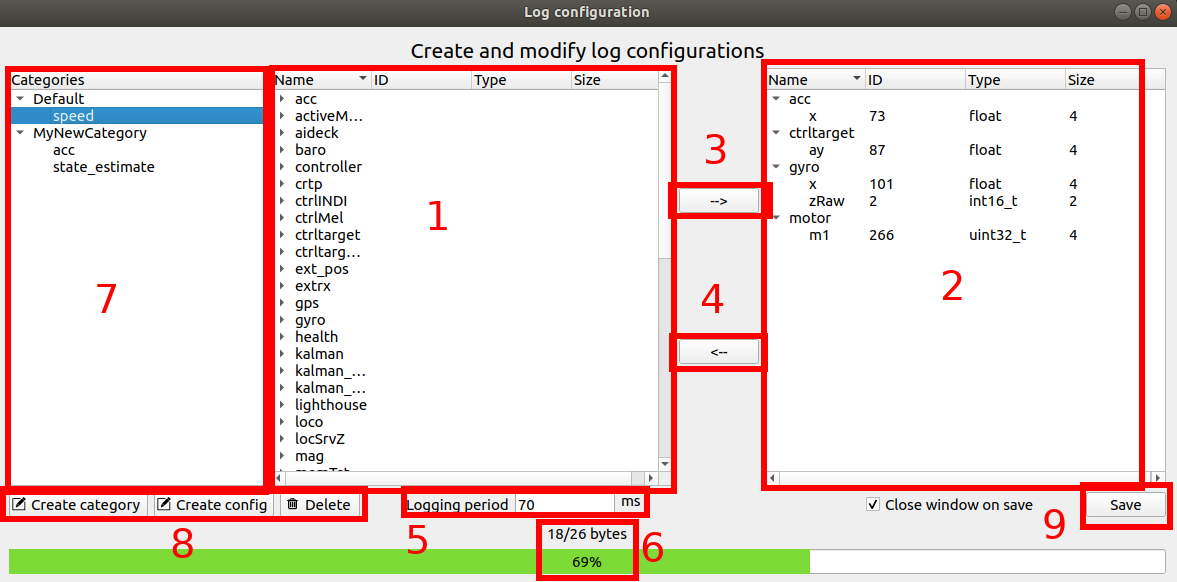 cfclient logging configuration