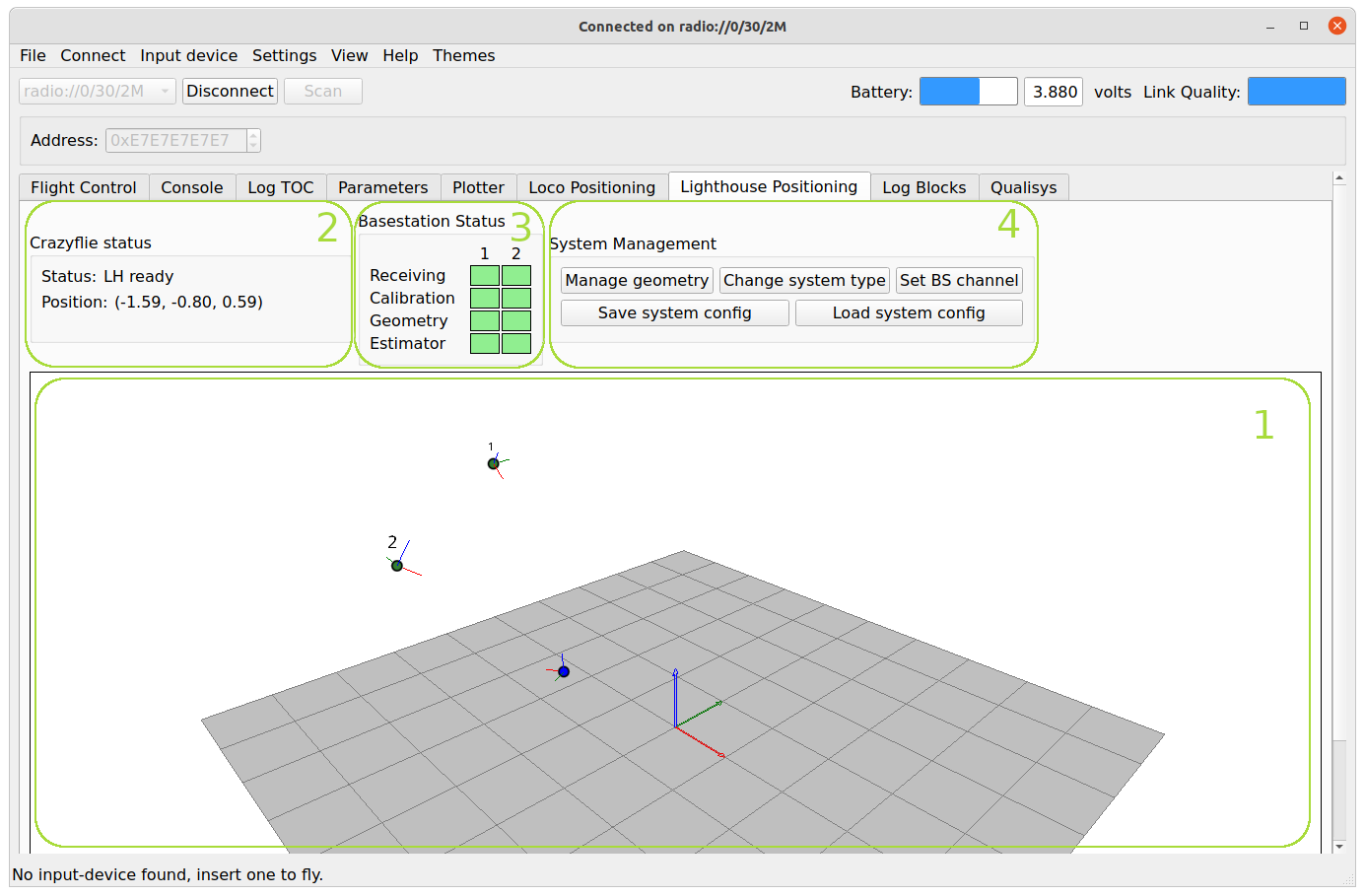 cfclient positioning