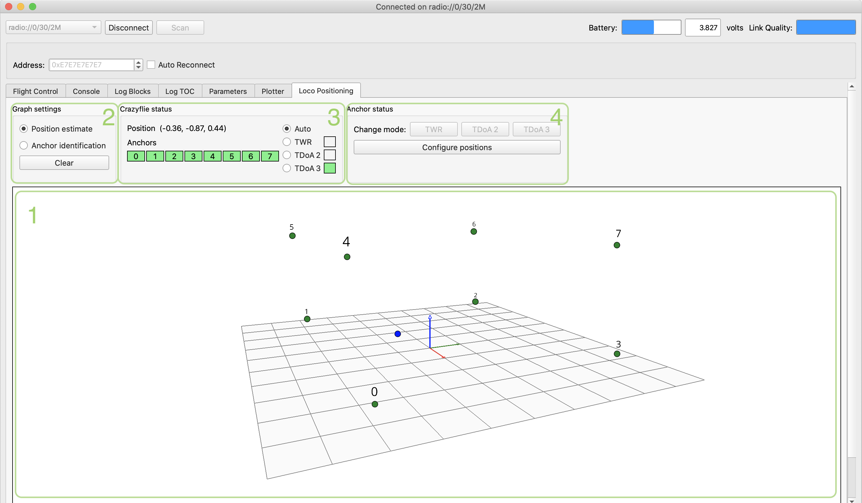 cfclient positioning