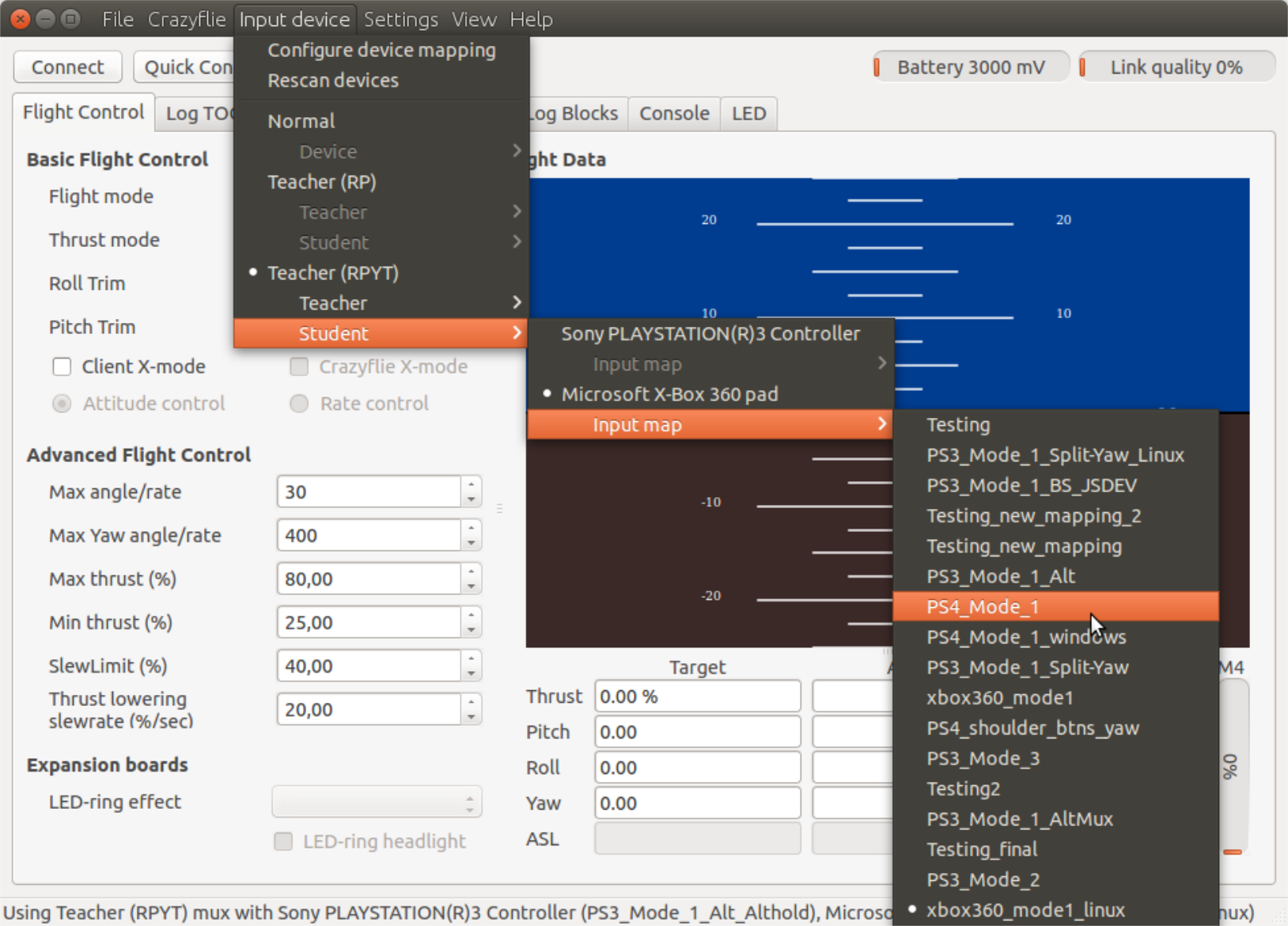 cfclient input student