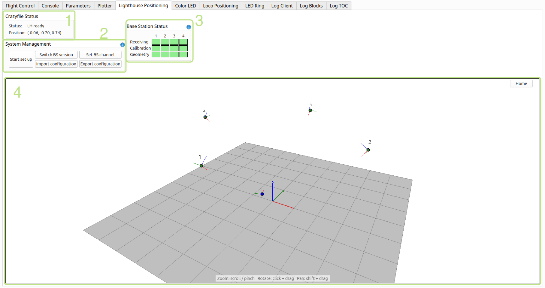 cfclient positioning