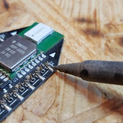 solder pins to deck
