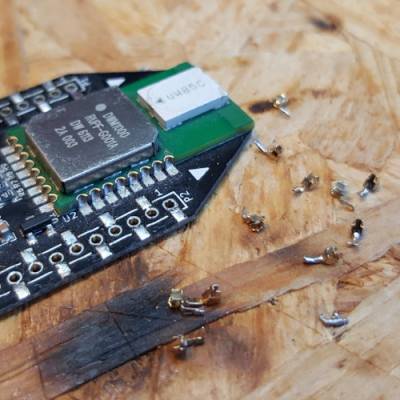 solder pins to deck