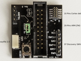 Crazyflie 2.0 debug-adapter board prototype