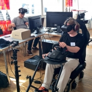 Car racing with Oculus rift