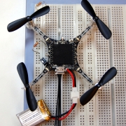 Breakout board with Crazyflie 2.0 attached